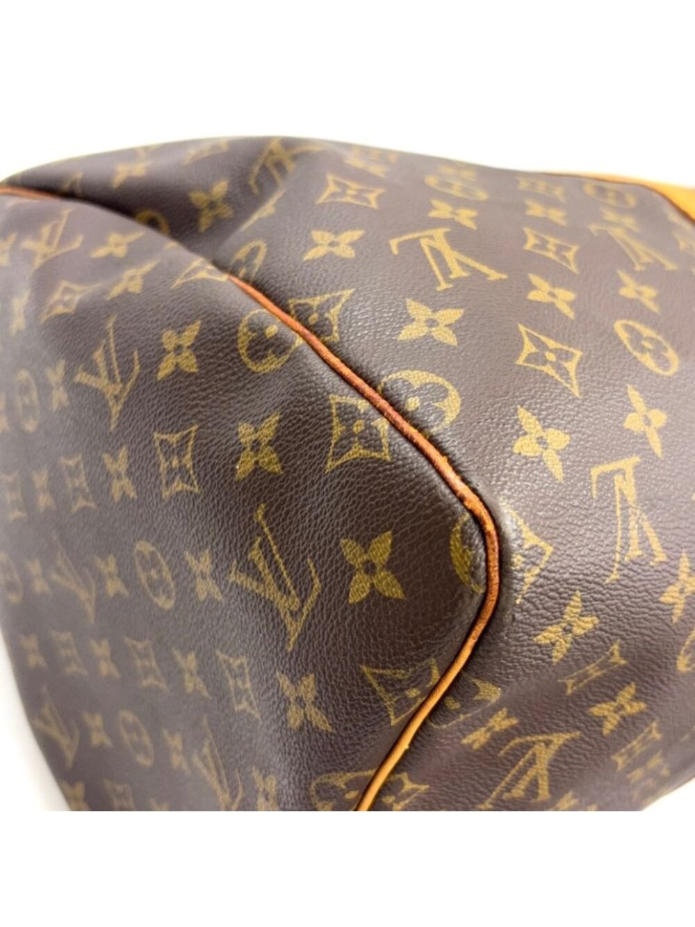 Louis Vuitton Keepall 55 Monogram Leather Brown Light Boston Bag Gold - Picture 7 of 15